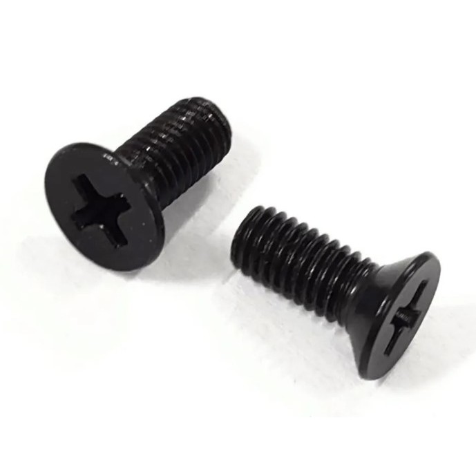 Parafuso Chato M4x12mm Phillips Oxidado Preto