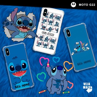 Capa Capinha - Moto G22 - Stitch & Angel Personalizado