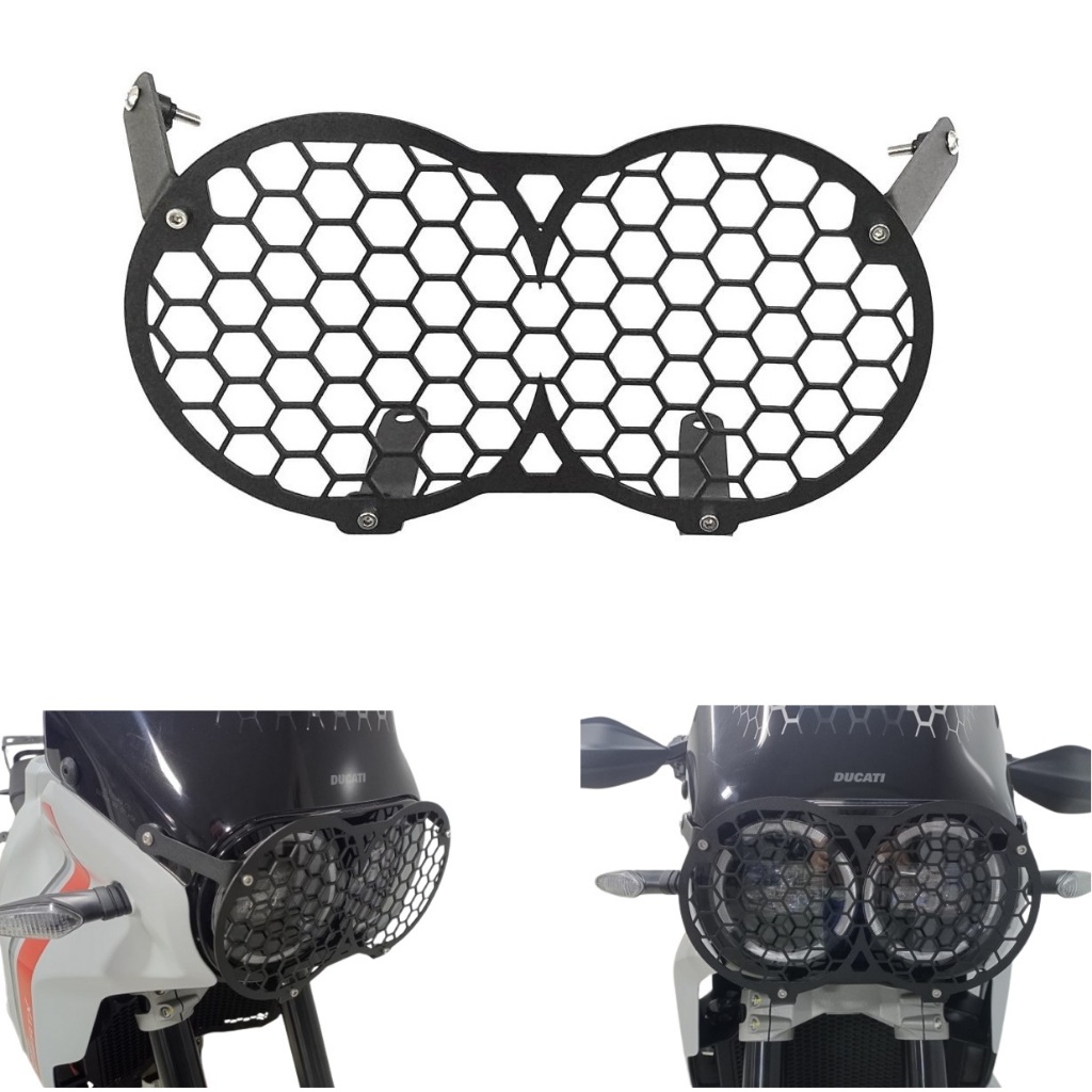 Protetor De Farol metal aço Grade Chapam - Ducati DesertX 2023 2024