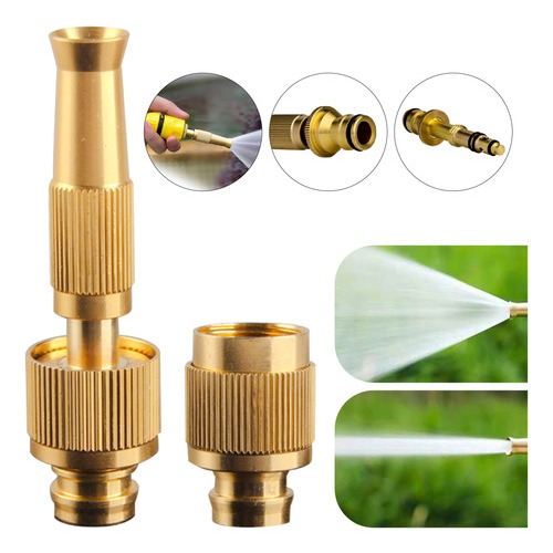 Bico de Mangueira Alta Pressão Regar Jardim Spray Água esguicho Ajustável Econômico