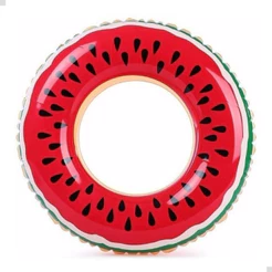Boia Melancia Circular Gigante 90cm Grande Inflável Piscina