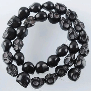 Fio Pedra Natural Howlita Caveira Preta 8mm Aprox 40 Contas em Oferta na Shopee