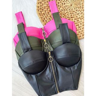 Cropped Courino Em Regata Casual Básico Cropped Gringa Dia A Dia em Oferta na Shopee