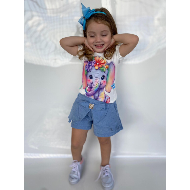 CONJUTO INFANTIL MENINAS MODA BLOGUEIRINHA LELELI REF 129