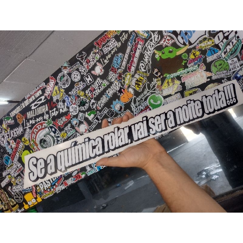 Adesivo Frase Se. a Química Rolar, Vai Ser a noite Toda 59x5 para caminhão qualificado em Oferta na Shopee