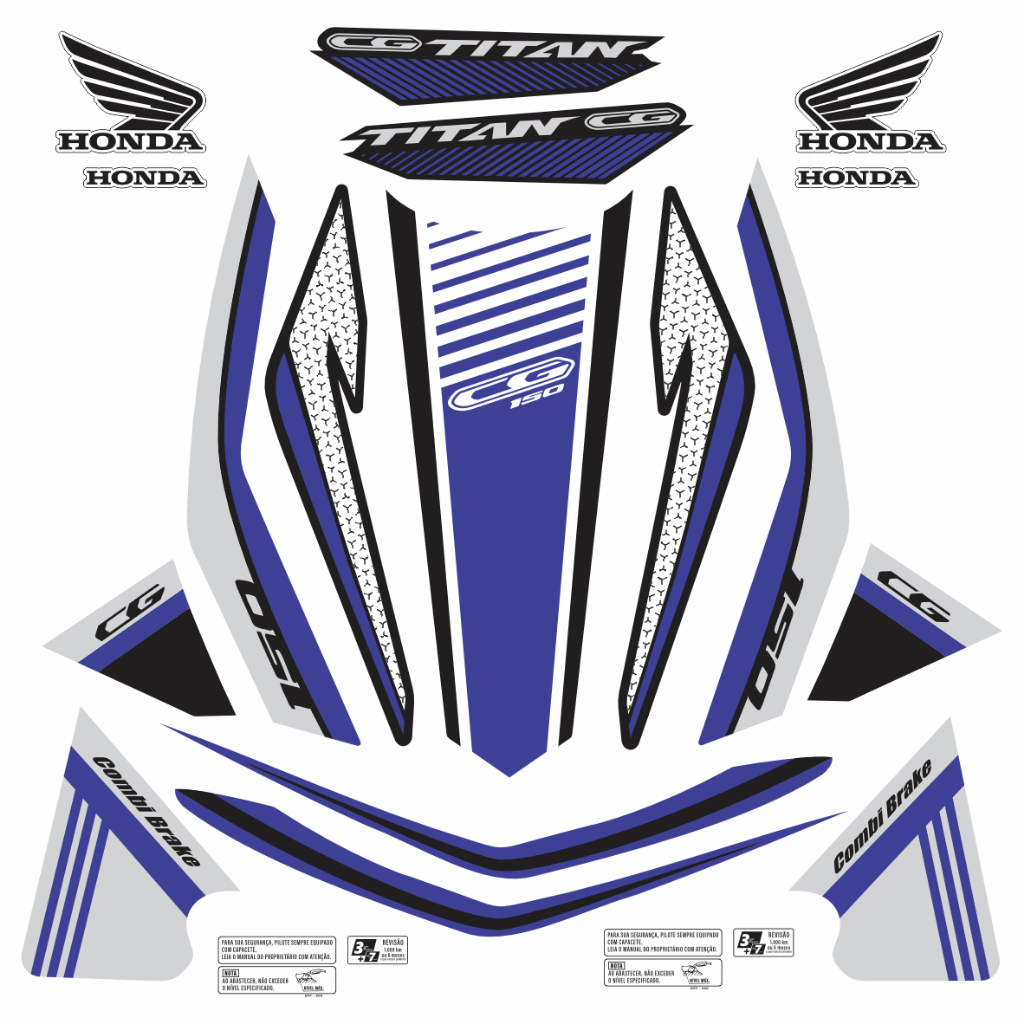 KIT - ADESIVO PARA MOTO - CG TITAN 150 - 2022