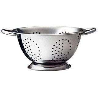 Escorredor De Massas Macarrão Em Aço Inox Com Alça 24cm