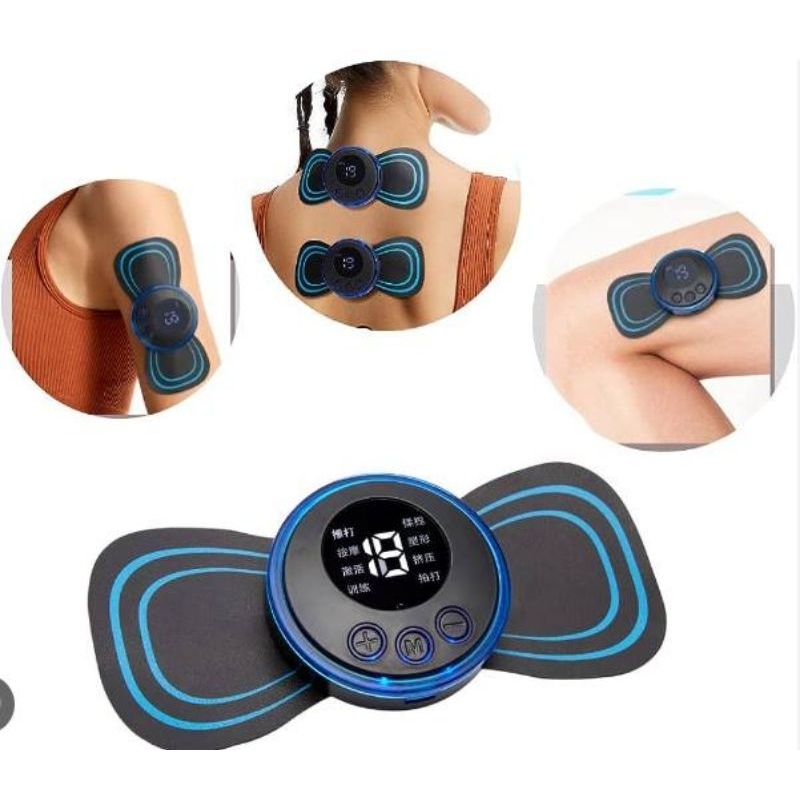 Mini Massageador Elétrico Portátil Cervical EMS Alivia Dores Corpo Pescoço