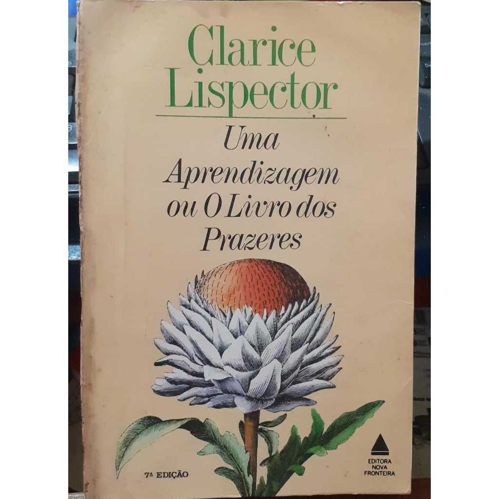 LIVRO- UMA APRENDIZAGEM OU O LIVRO DOS PRAZERES-1980- CLARICE LISPECTOR- RARO