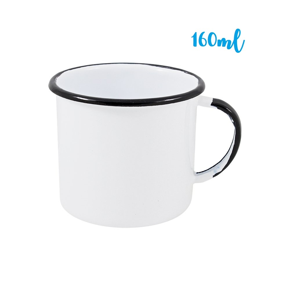 Caneca Xícara Esmaltada Ágata 160ml Ewel Café Chá