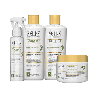 FELPS QUIABO XBTX PÓS PROGRESSIVA KIT (4 PRODUTOS) Felps em Oferta na Shopee