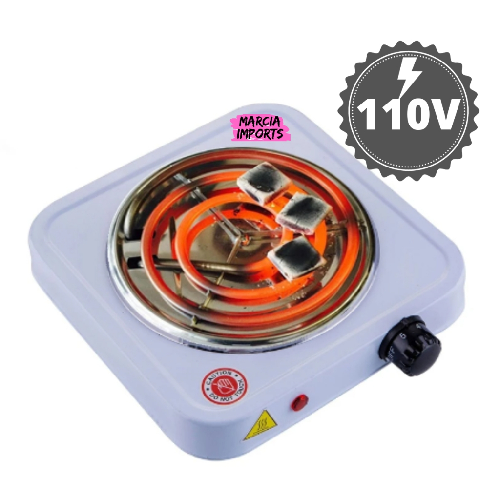 Fogão Cooktop 110v 1 Boca Fogareiro Elétrico 1000Watts P/ Qualquer Tipo de Panela Portátil Pronta Entrega