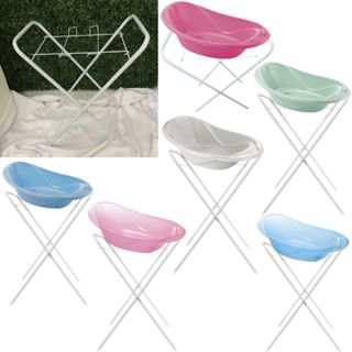 Kit 2 Peças Suporte Desmontável Compacto com Banheira 20 litros Infantil Banho Adoleta Bebê