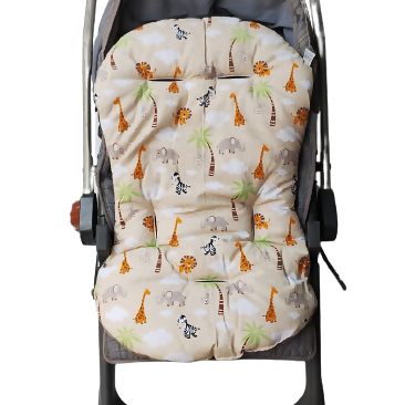 Colchonete para Carrinho de Bebe super macio Safari Palha