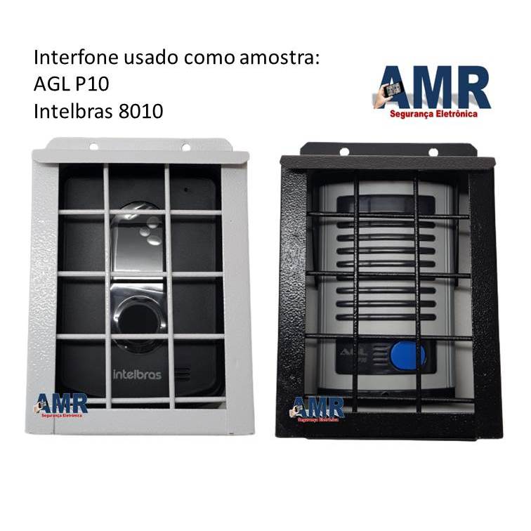 Grade Modelo Baby  de Proteção Para Interfone Vídeo Porteiro - Branco ou Preto -  Pequeno