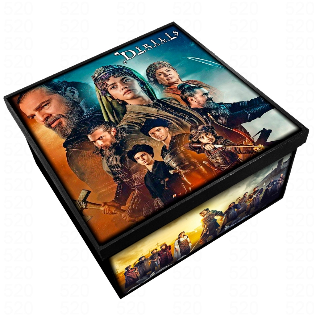 Caixa Organizadora e Decorativa - Dirilis Ertugrul O Grande Guerreiro Otomano - De Madeira MDF