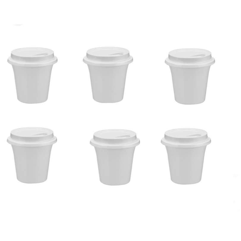 Conjunto Copos de viagem star café bebida suco com tampa 400ml branco ou preto