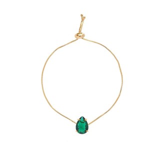 Kit 13 Pulseira Madrinha Gravata Pedra Verde Folheado Ouro