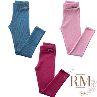 Kit 3 Juvenil Legging Colmeia Cos Alto Lisa Feminino Nao Marca