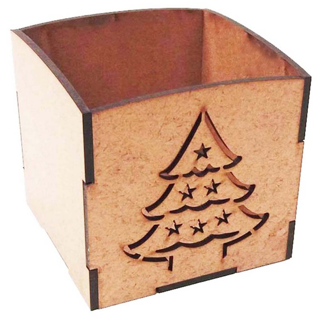 Kit montar 10 mini Caixa Caixinha cestinha mdf 9 x 9 cm porta doce chocolate mini panetone lembrancinha natal