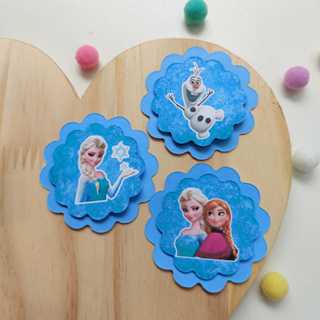 10 APLIQUES ESCALOPES 3D FROZEN - FAZEMOS TODOS OS TEMAS