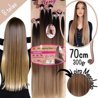 CABELO LISO 100% ORGÂNICO - FIBRA PREMIUM 70CM