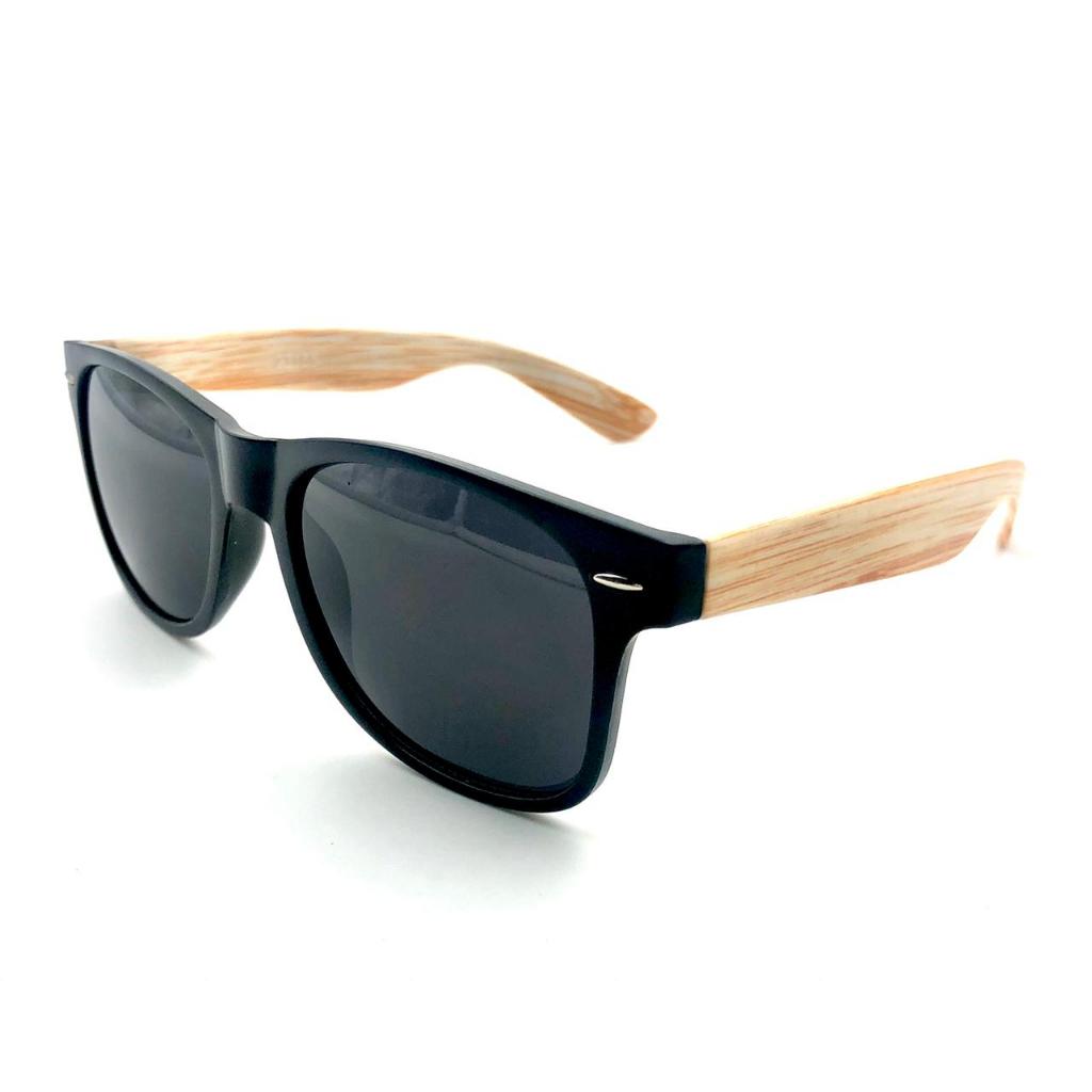 Óculos De Sol Masculino Casual Moda Bambu Lentes Com Proteção Uv400 em Oferta na Shopee