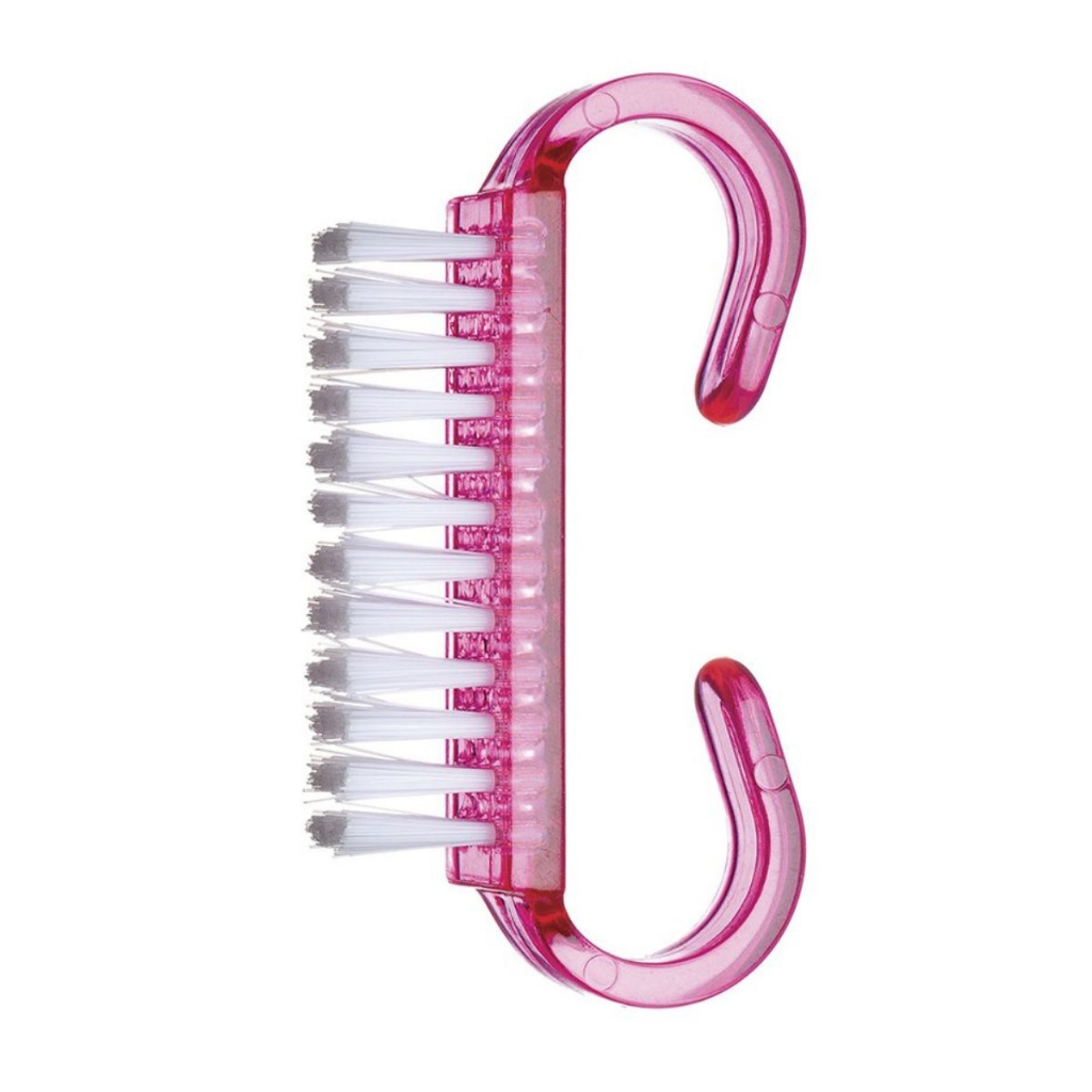 ESCOVA DE UNHA  CABO ANATÔMICO limpeza do pó das unhas para manicure unha de gel unha de fibra