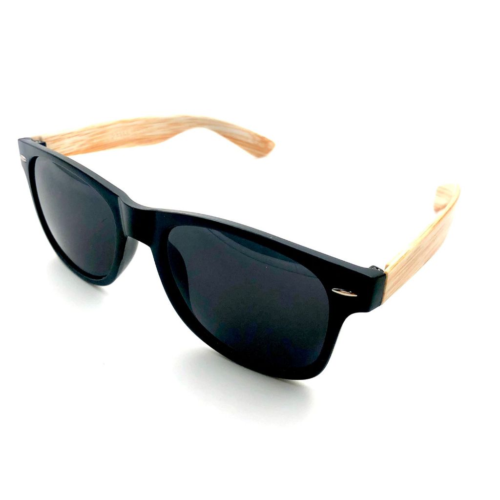 Óculos De Sol Quadrado Masculino Casual Haste Bambu Proteção Uv400 em Oferta na Shopee