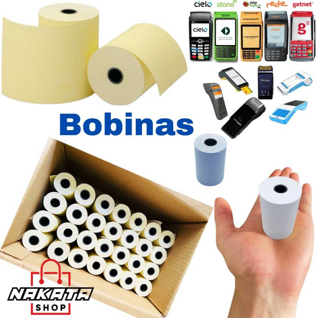 Rolo bobina térmica cx20 unidades