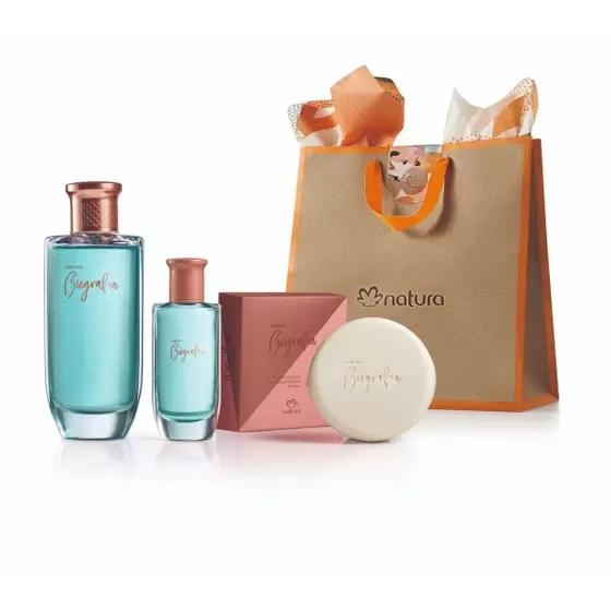 Presente feminino kit natura biografia = Deo Colônia + Deo Colônia Miniatura + Sabonete em barra.