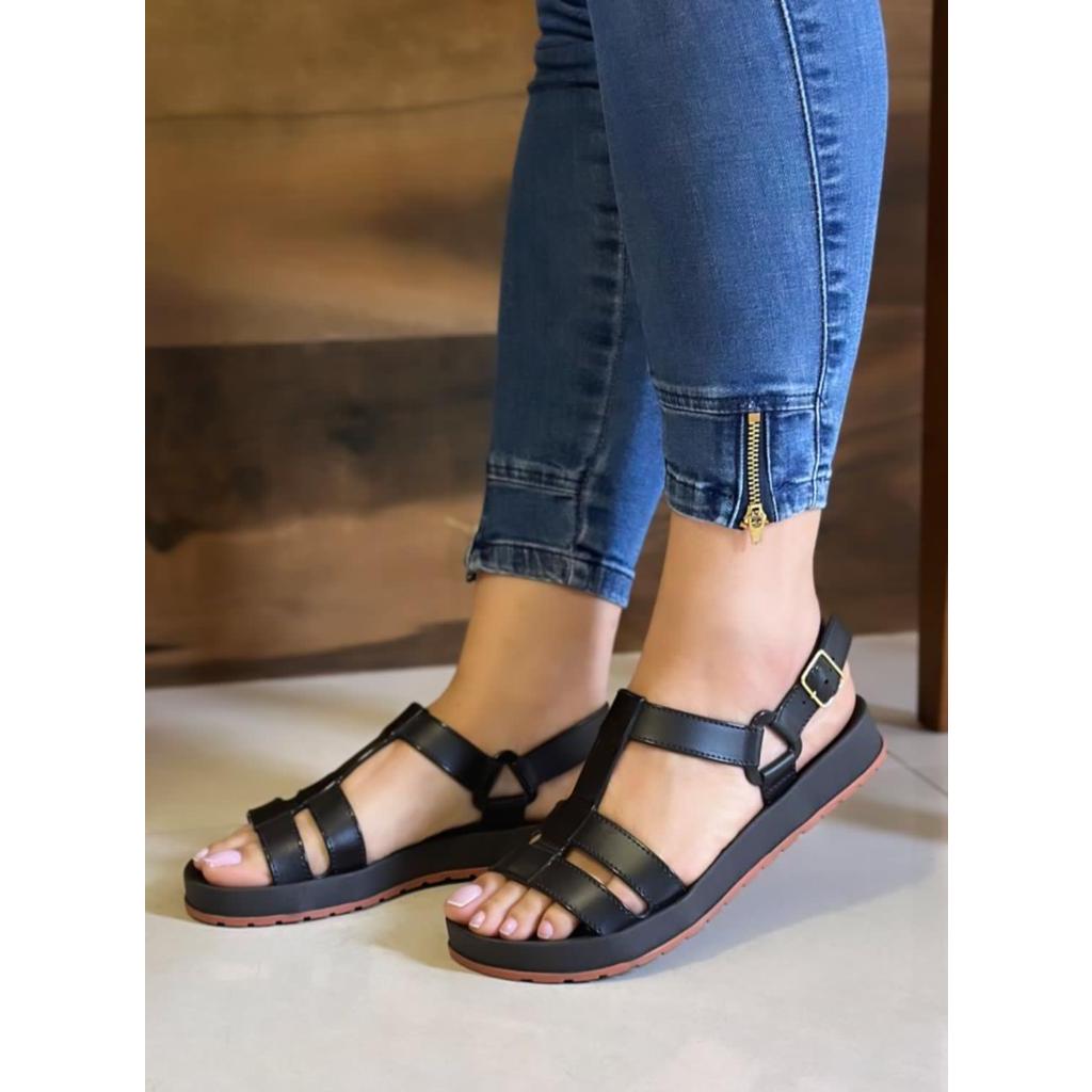 Sandália Feminina Plataforma Papete Blogueira Confortável Envio Imediato