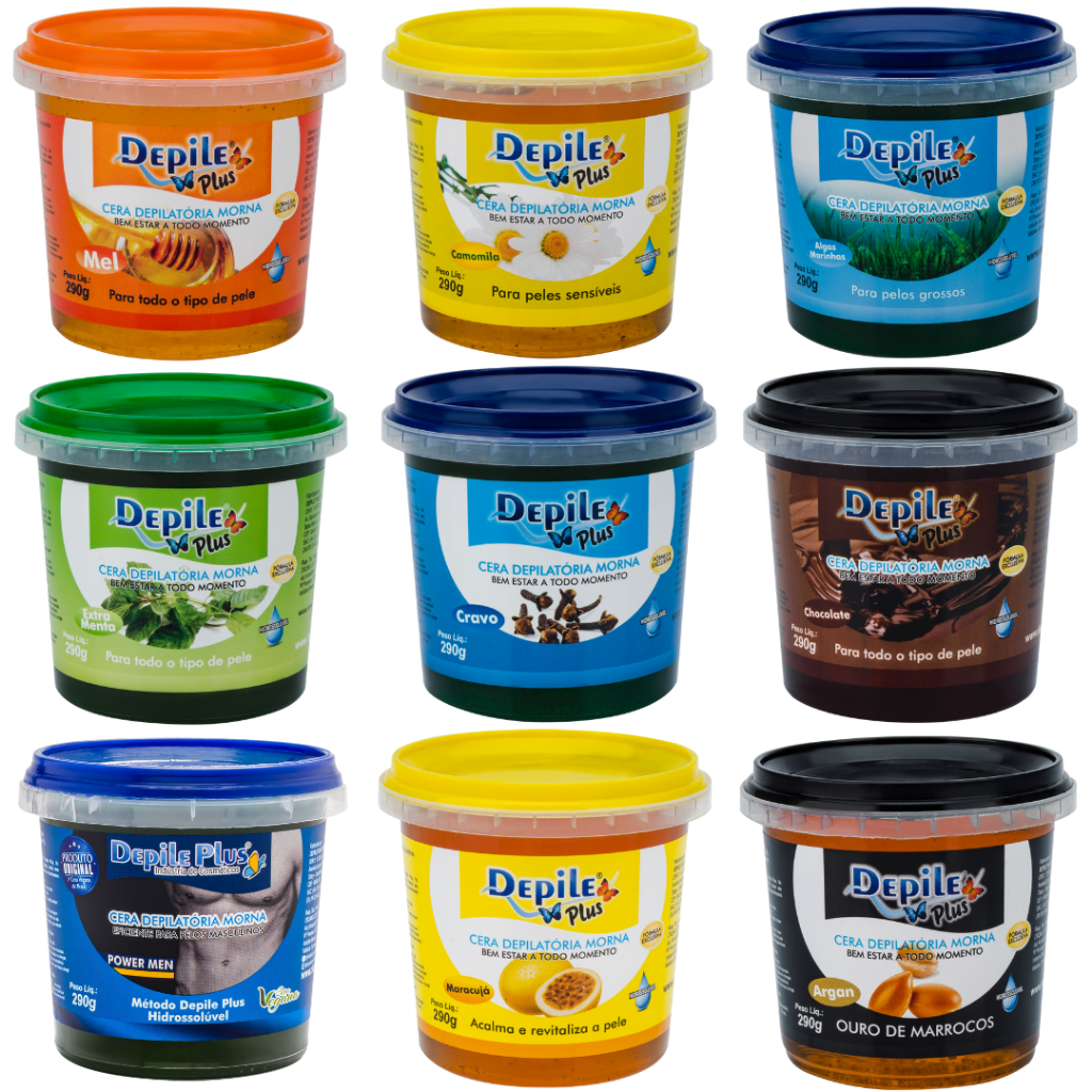 Cera Depilatória Hidrossolúvel para Depilação Depile Plus 290g