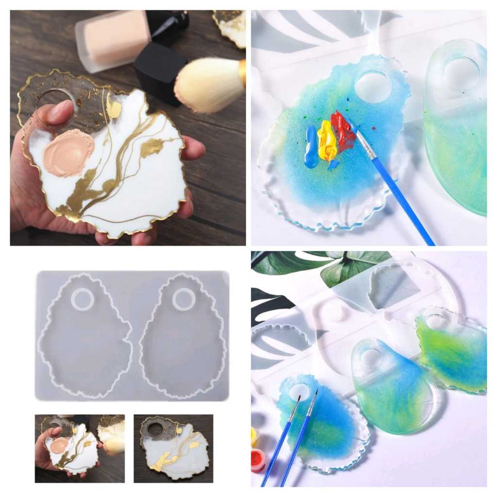 Molde de Silicone Plaquinha de Manicure / Paleta de Maquiagem