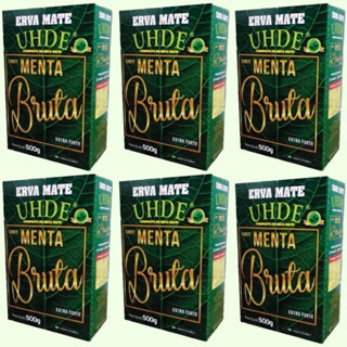 Kit Erva Mate Tereré Menta Bruta UHDE 500g 6 Unidades