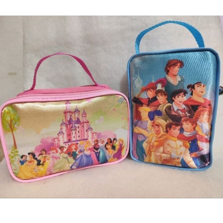 Kit de 15 bolsinhas personalizadas no tema Disney Princesas e Príncipes - Maletinha personalizada lembrancinha festa