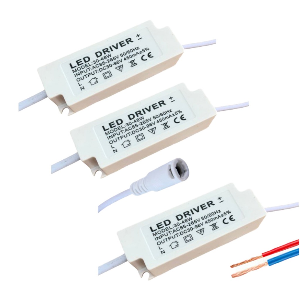 kit 3 un Reator Driver 30w a 48w  Para Painel Led Embutir Sobrepor Bivolt