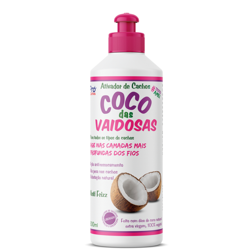 Ativador de cachos - coco das vaidosas - 300 ml