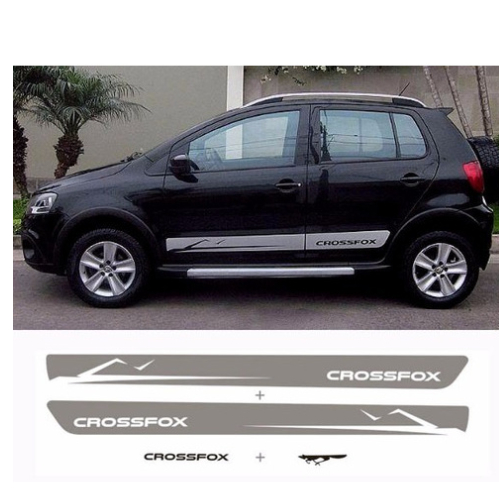 Adesivo Faixa Lateral Volkswagen Crossfox Prata