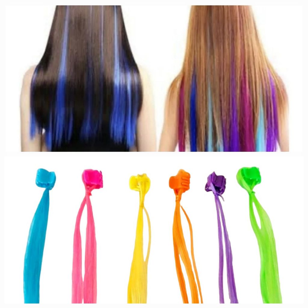 Mechas De Cabelo Coloridas Da Bia - Chiquititas (6 Mechas) Cabelo Maluco