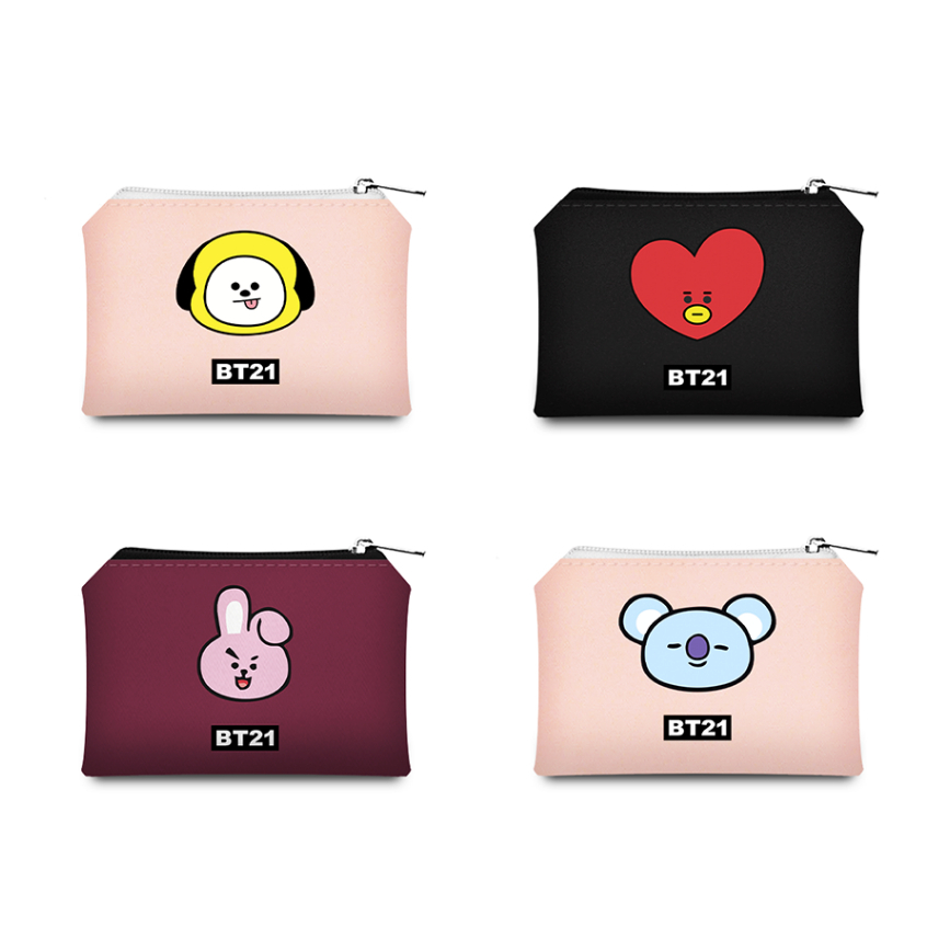 Porta Moedas Porta Cartões Temático BTS BT21 CHIMMY COOKY SHOOKY MANG KOYA TATA RJ em Oferta na Shopee