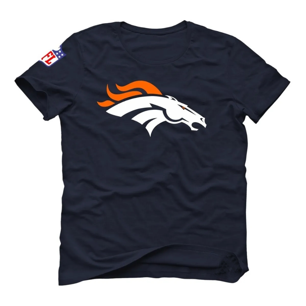 Camiseta Camisa Algodão Tshirt Broncos Torcedor Futebol Americano