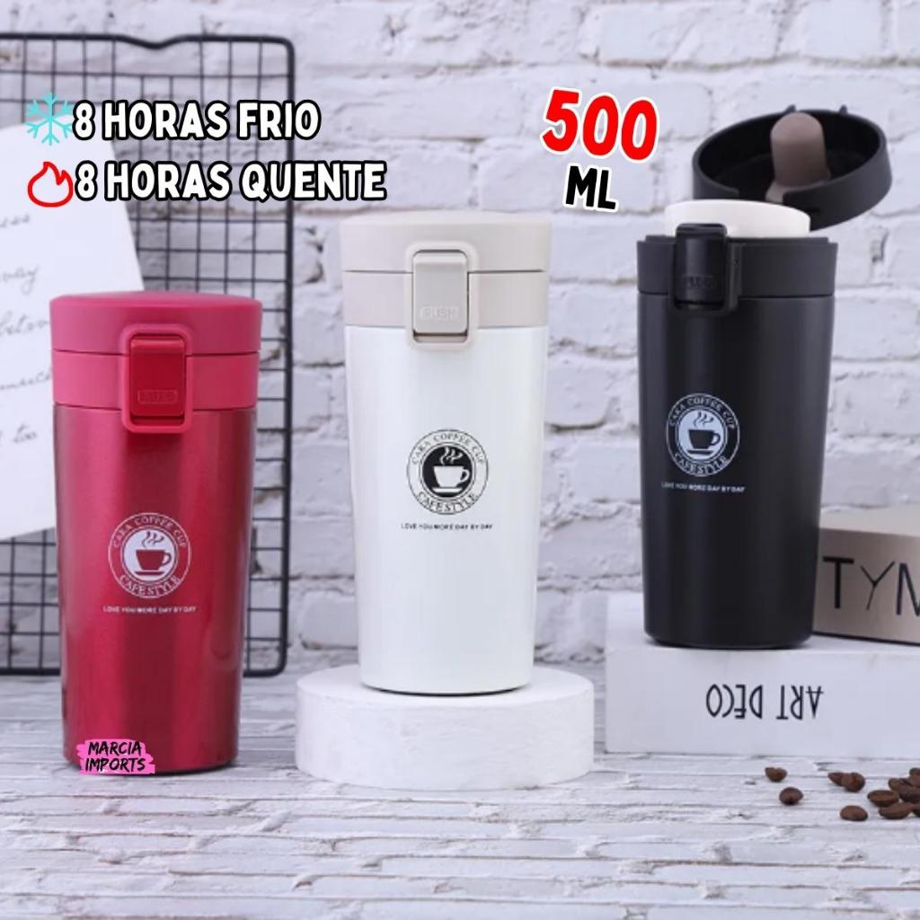 Caneca térmica 500ML Copo Infusor Isotérmico Para Chá Café com Isolamento à vácuo Colorido Envio em ate 24h