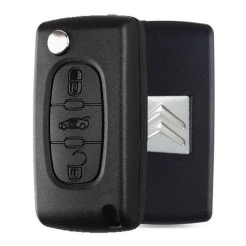 Chave Canivete Citroen C3, C4, Aircross, Xsara Picasso - Somente a Capa com Emblema, 3 Botões CE0536