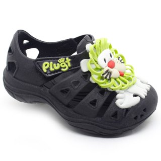 Tênis Calce Fácil Babuche Infantil Plugt Menino Leve Macio Confortável Jump Leão Preto Verde em Oferta na Shopee