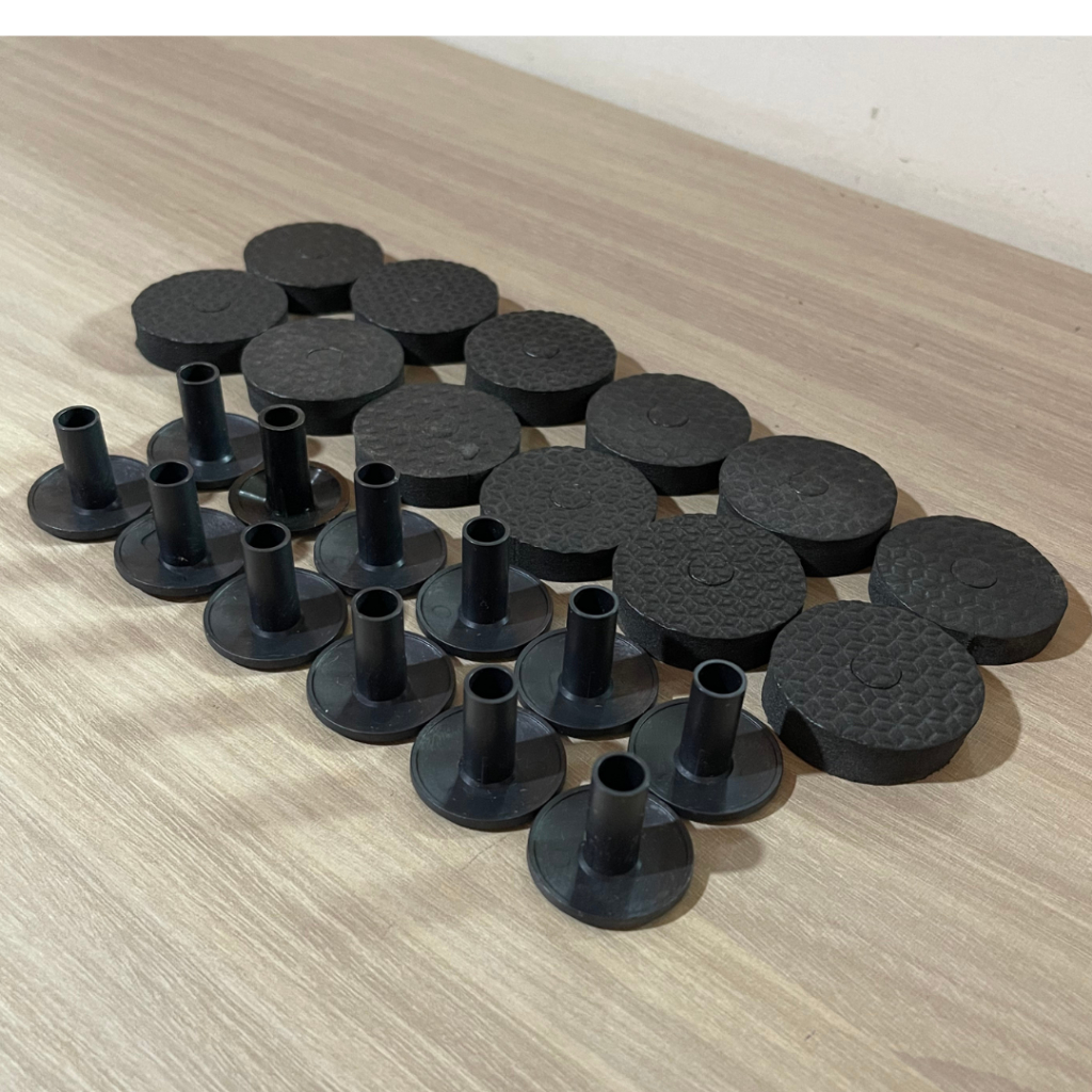 Kit 12 feltros + 12 bases de proteção para pratos bateria