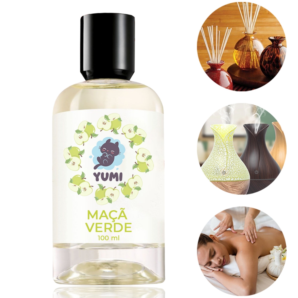Essência Concentrada 100ml Maçã Verde Para Aromatizador Difusor Umidificador Elétrico Hidrossolúvel A Melhor em Oferta na Shopee