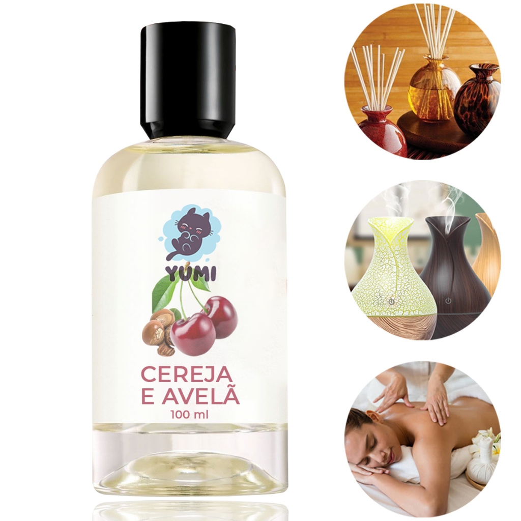 Essência Concentrada 100ml Cereja E Avelã Para Aromatizador Difusor Umidificador Elétrico Hidrossolúvel A Melhor em Oferta na Shopee