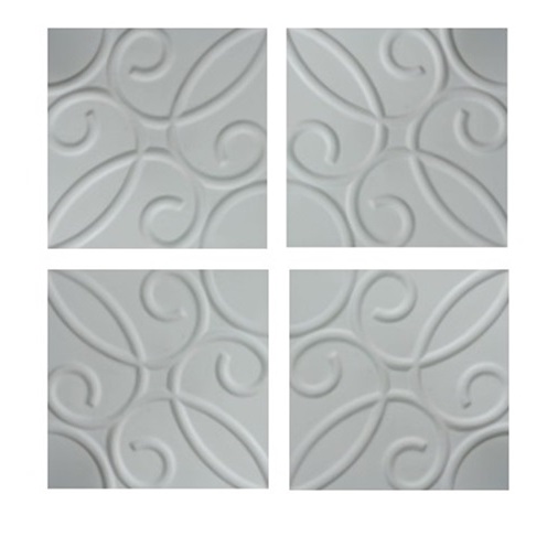 Forma 3D Para Gesso 4 Peças Modelo Arabesco 29,5 x 29,5cm em ABS 1mm