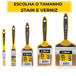Pincel Trincha Dupla Pintura Stain E Verniz 419 Atlas Escolha o tamanho